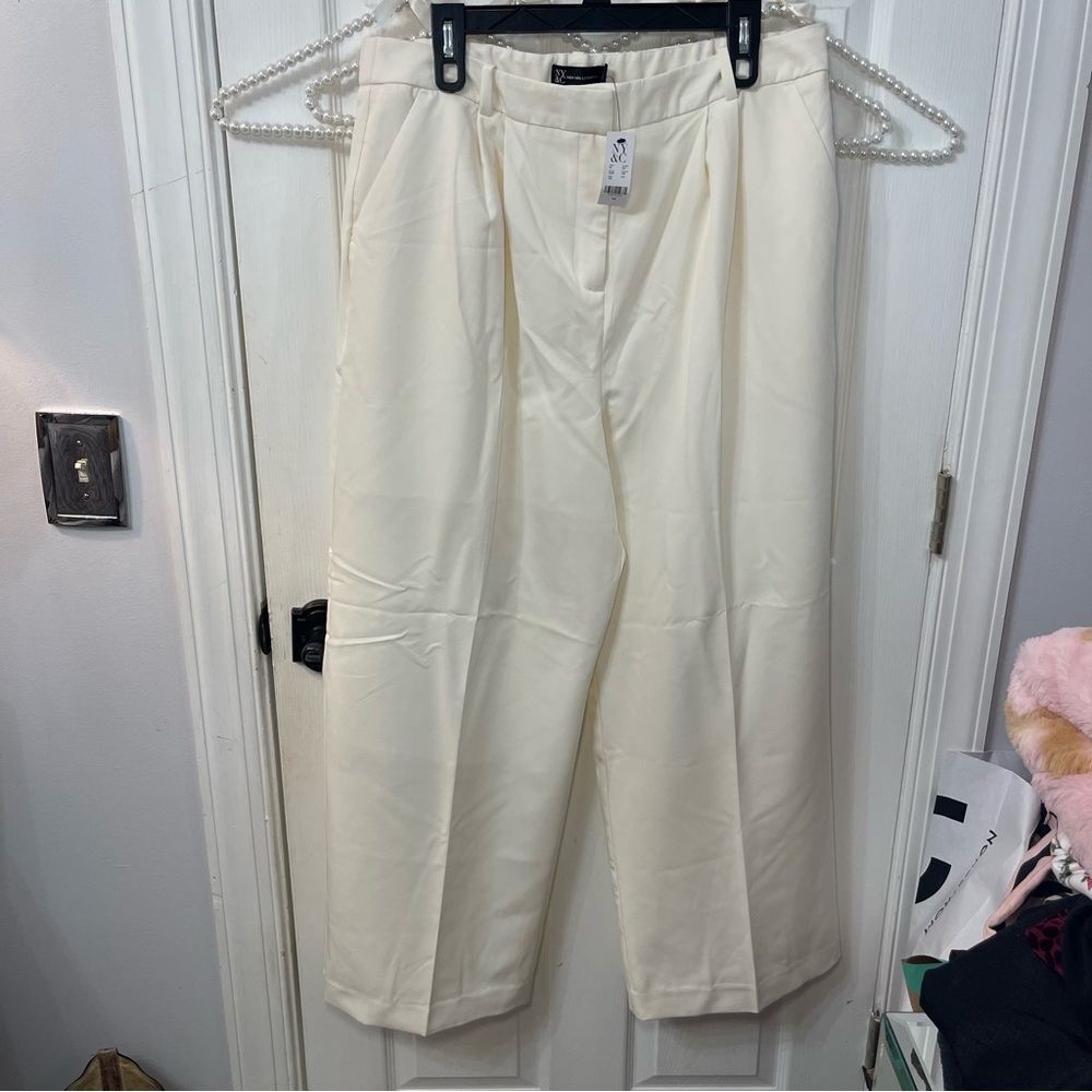 New York & Company White Trousers Women's
